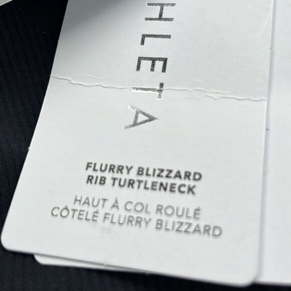 NWT Athleta Black Flurry Blizzard Rib Turtleneck Size 1X - Picture 5 of 10